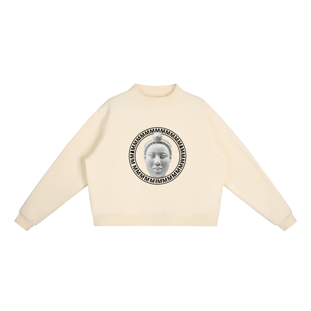Mock-Neck Crew Sweatshirt