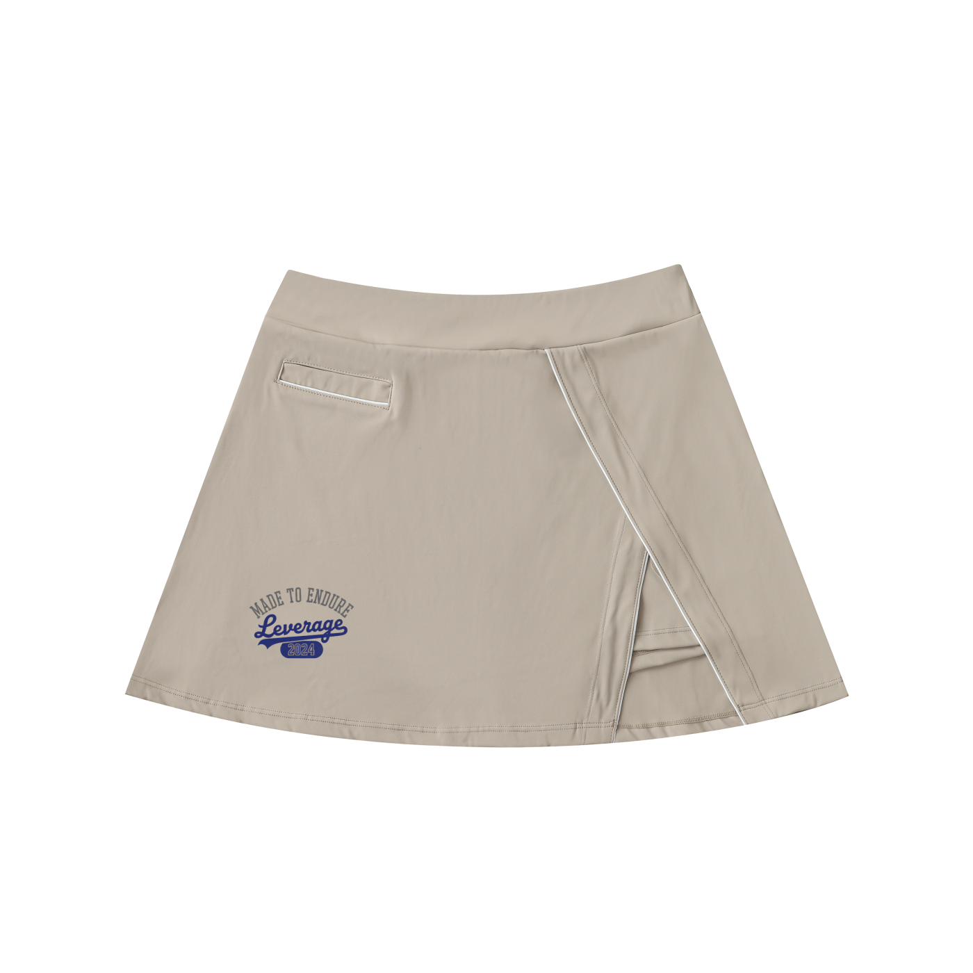 High-Waist Pocketed A-Line Skirt