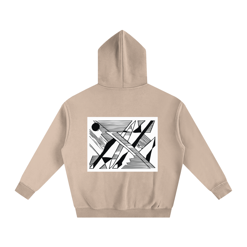 MEN'S OVERSIZED FLEECE HOODIE WITH GRAPHIC PRINT