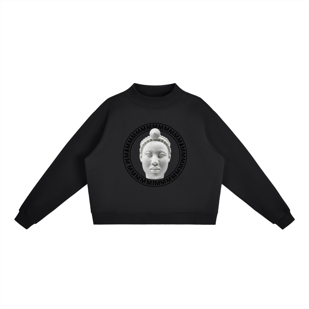 Mock-Neck Crew Sweatshirt