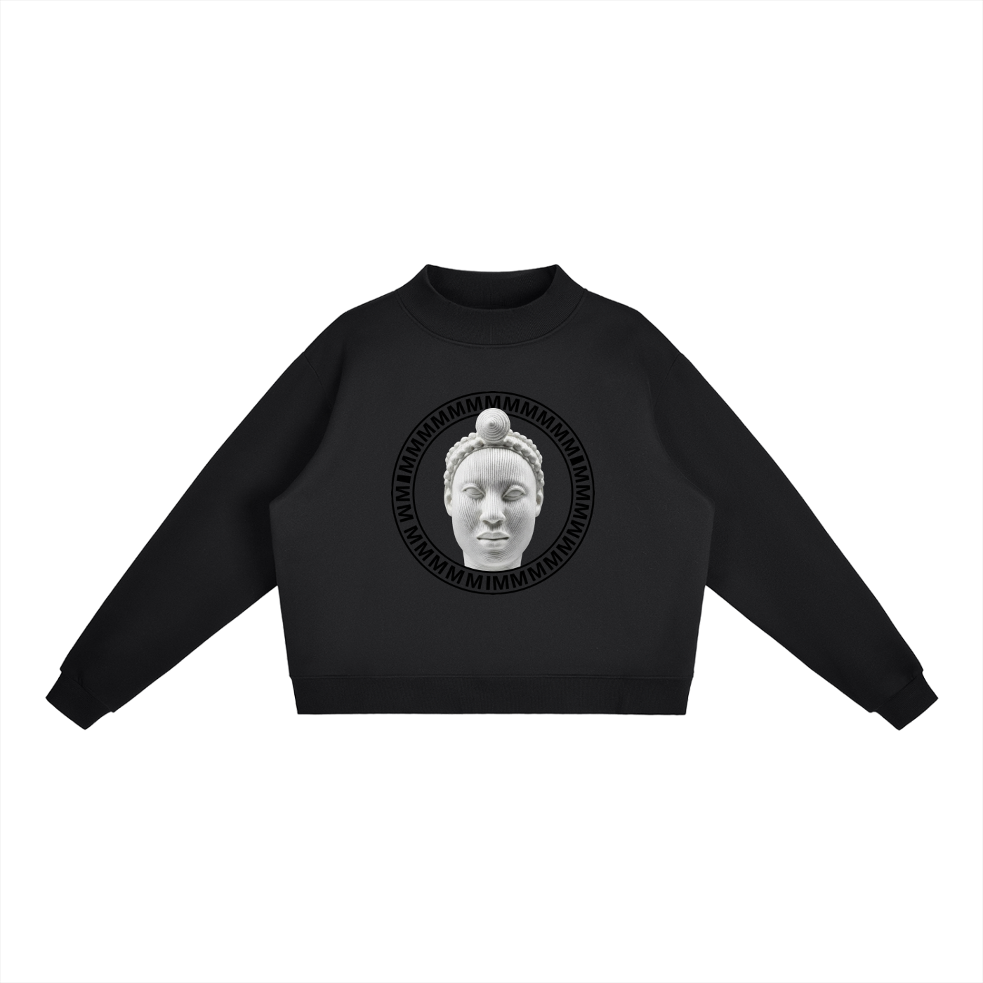 Mock-Neck Crew Sweatshirt
