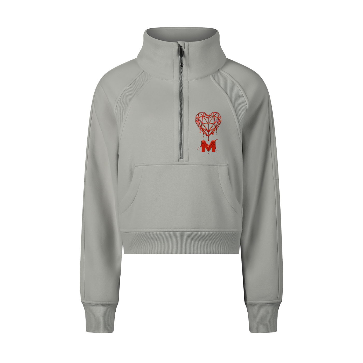 Cropped Half-Zip Hoodie