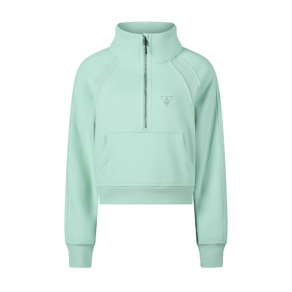 WOMENS CROPPED HALF-ZIP SWEATSHIRT