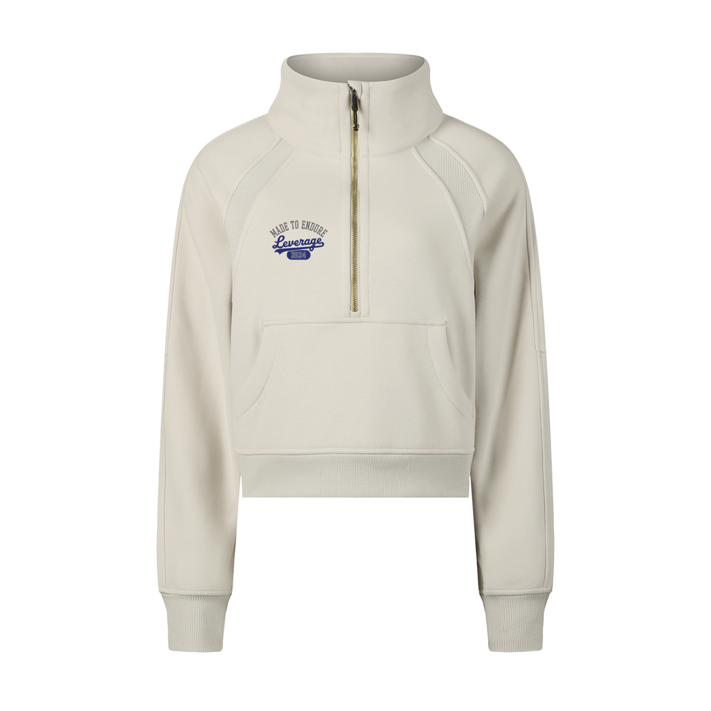 CROPPED HALF-ZIP HOODIE