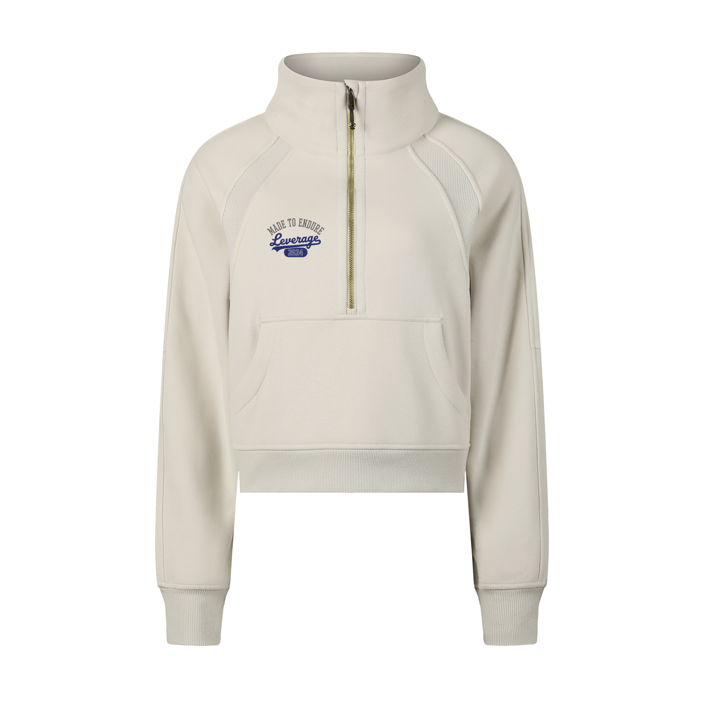 CROPPED HALF-ZIP HOODIE