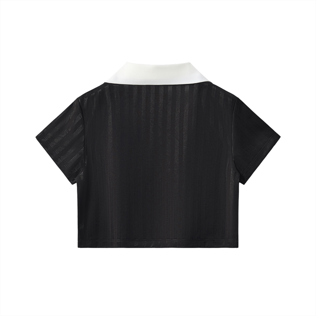 STRIPED CROPPED JERSEY
