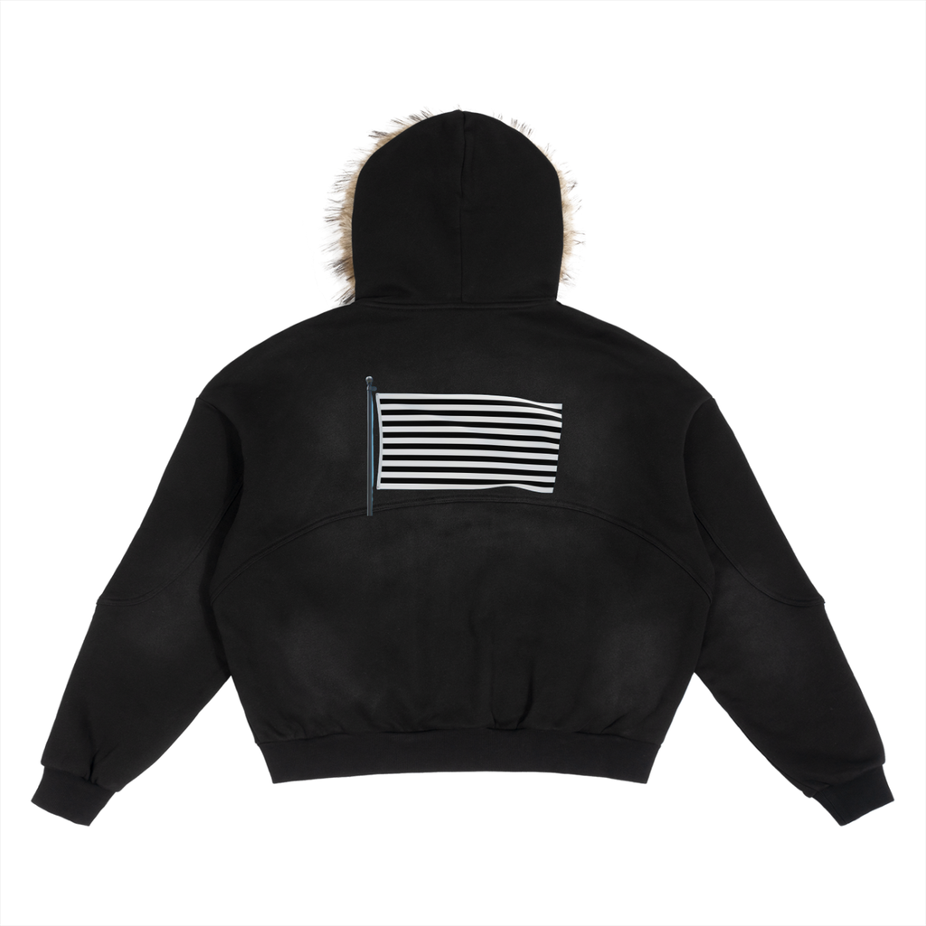 DETACHABLE FUR HOODIE JACKET