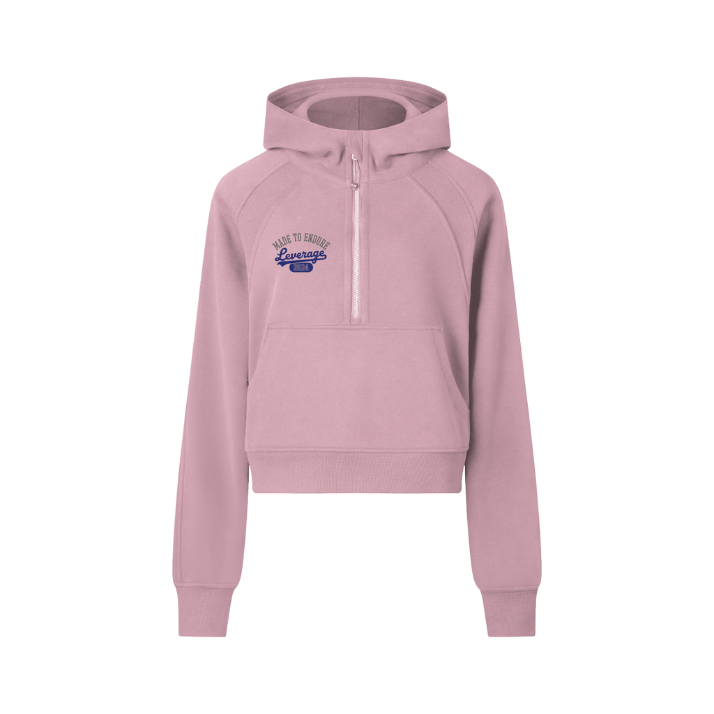 CROPPED HALF-ZIP HOODIE