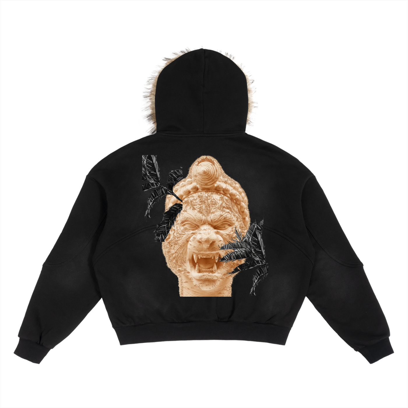 DETACHABLE FUR HOODIE