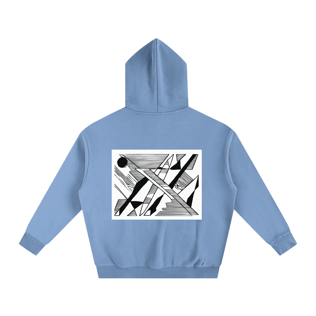 MEN'S OVERSIZED FLEECE HOODIE WITH GRAPHIC PRINT