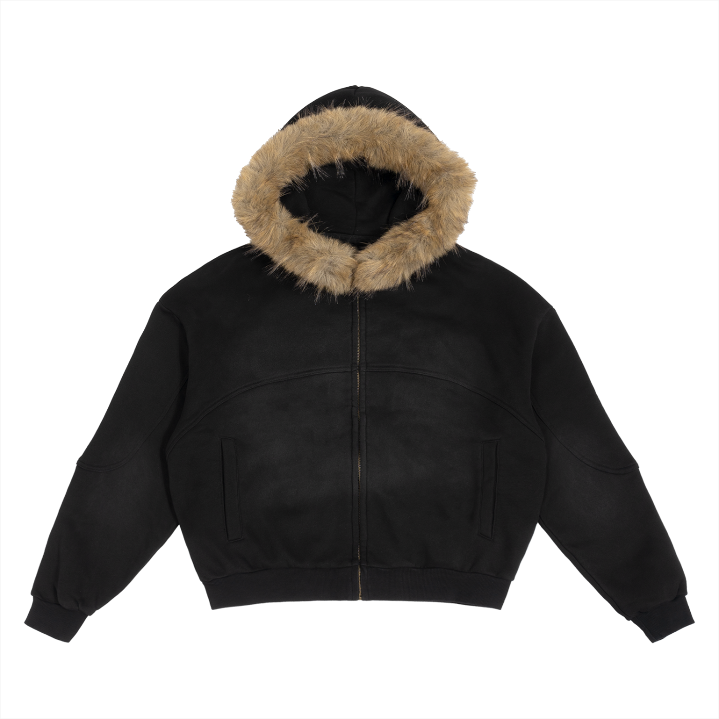 DETACHABLE FUR HOODIE