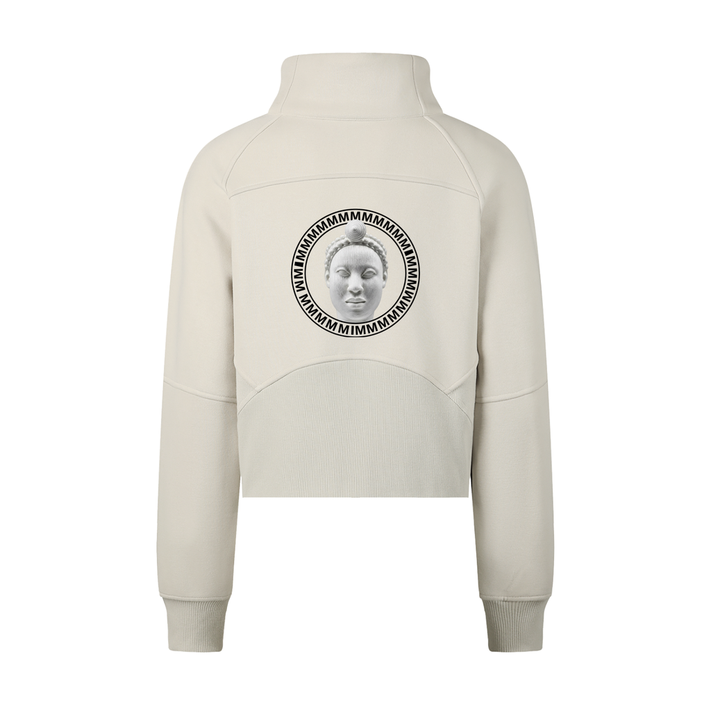 CROPPED HALF-ZIP SWEATSHIRT