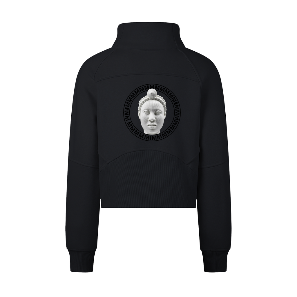 CROPPED HALF-ZIP SWEATSHIRT