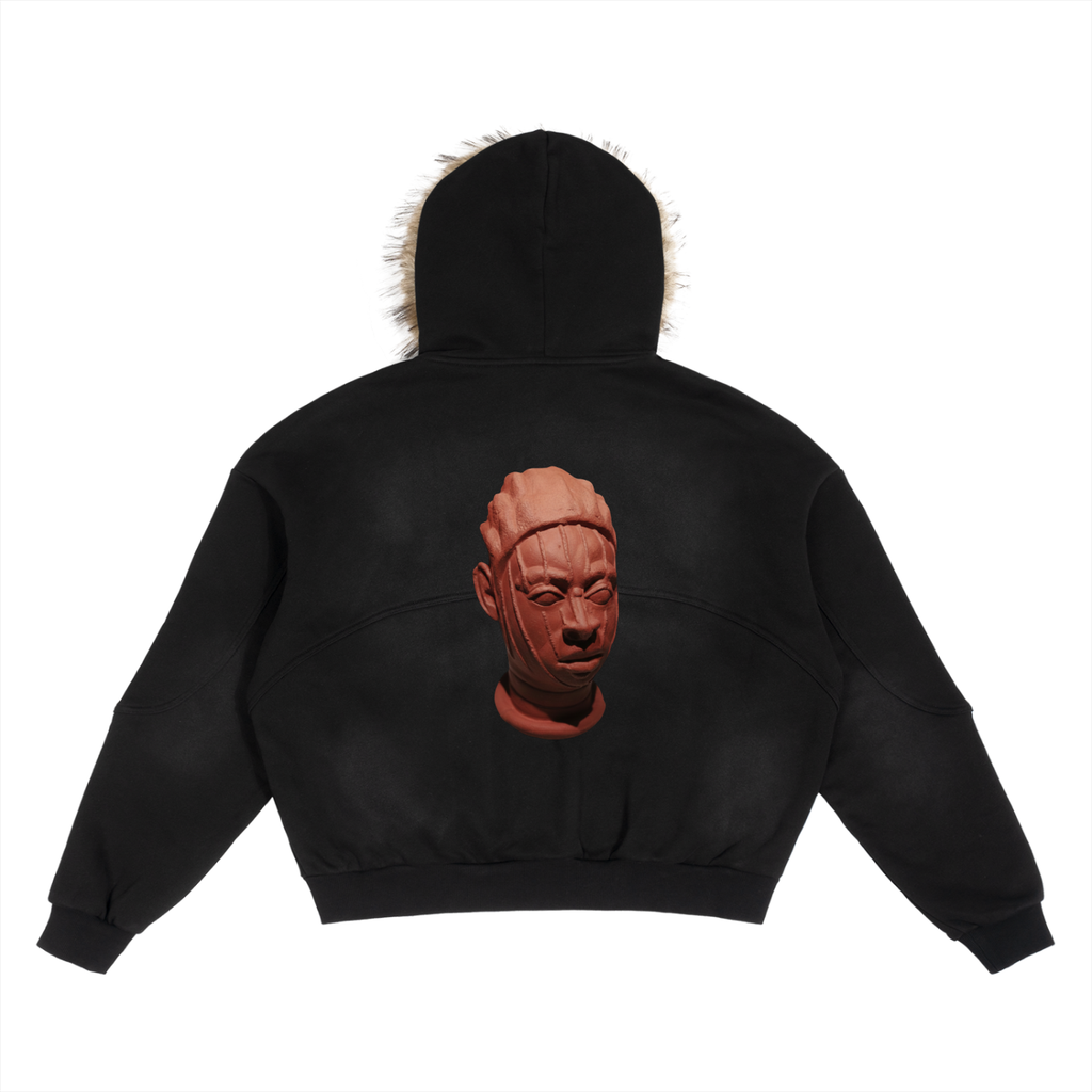DETACHABLE FUR HOODIE JACKET