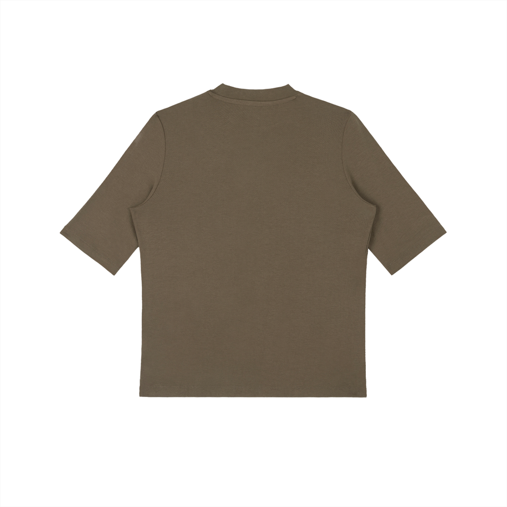 WOMEN'S ESSENTIAL MOCK NECK SHORT SLEEVE T-SHIRT