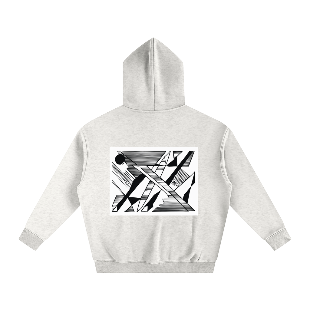 MEN'S OVERSIZED FLEECE HOODIE WITH GRAPHIC PRINT