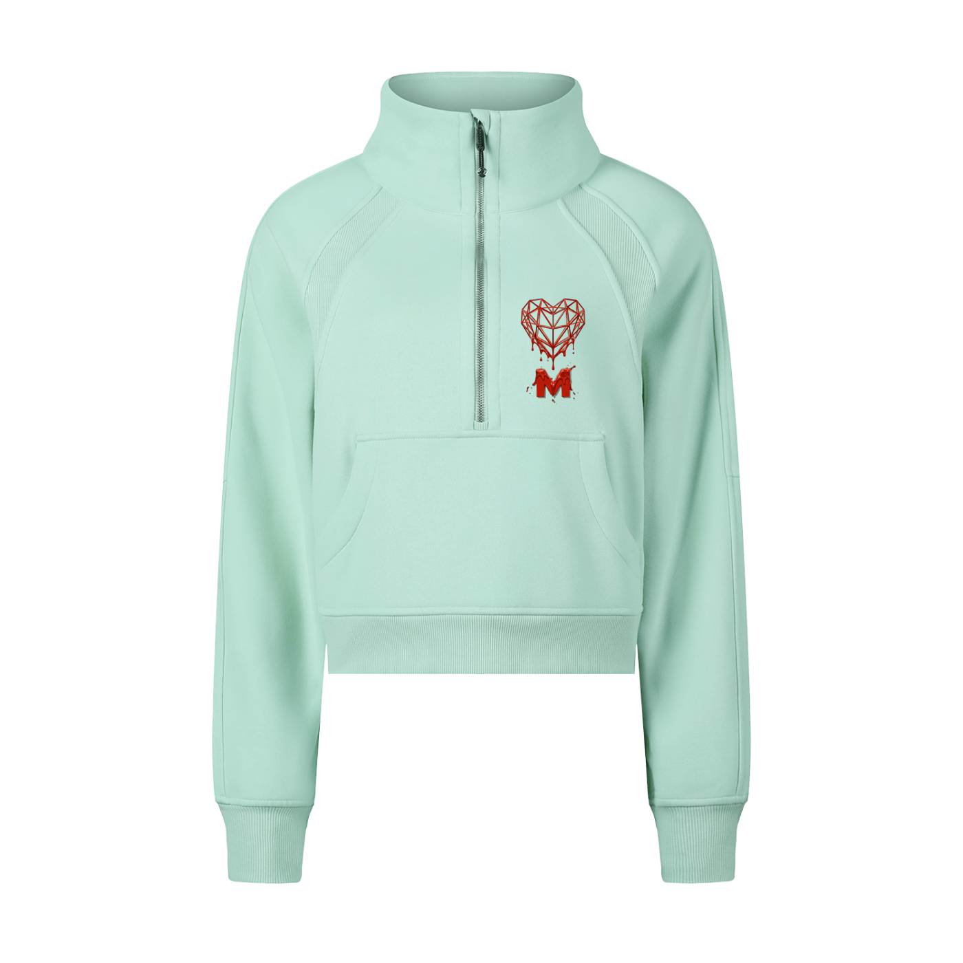 Cropped Half-Zip Hoodie