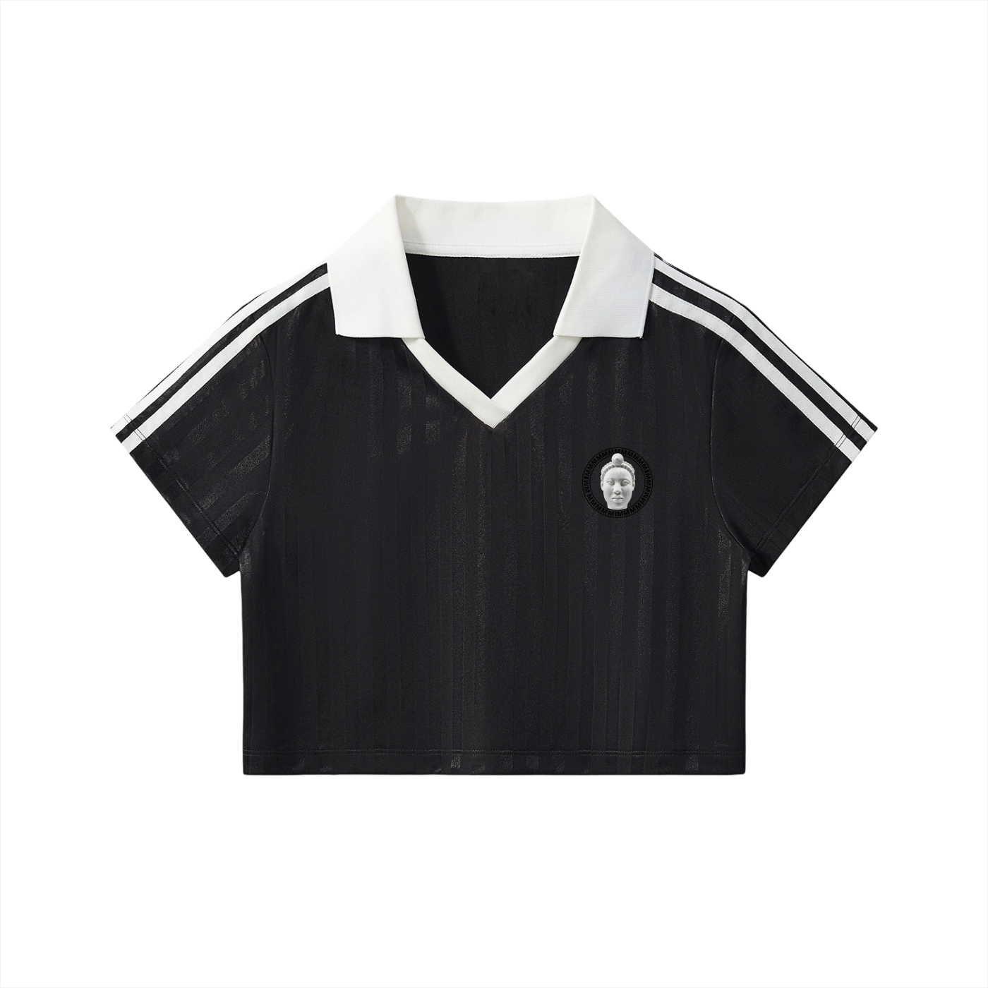 STRIPED CROPPED JERSEY