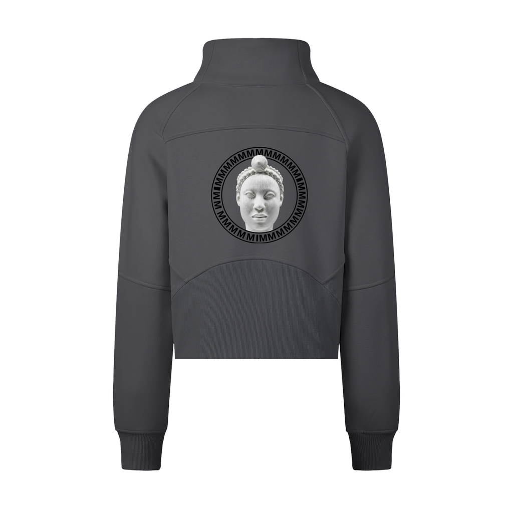 CROPPED HALF-ZIP SWEATSHIRT