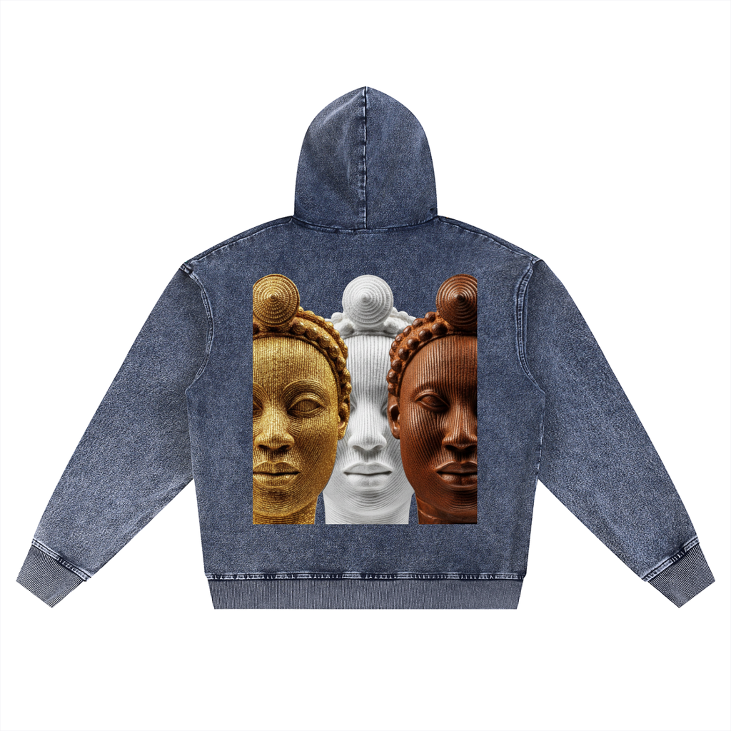 TRI-COLOUR TRIPLE BRONZE HEADS HOODIE