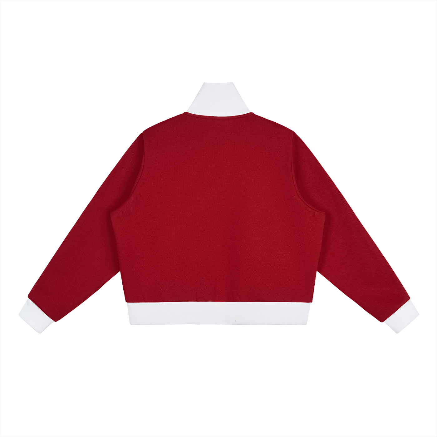 WOMEN'S CONTRAST SIDE-STRIPE FLEECE CROPPED TRACK JACKET