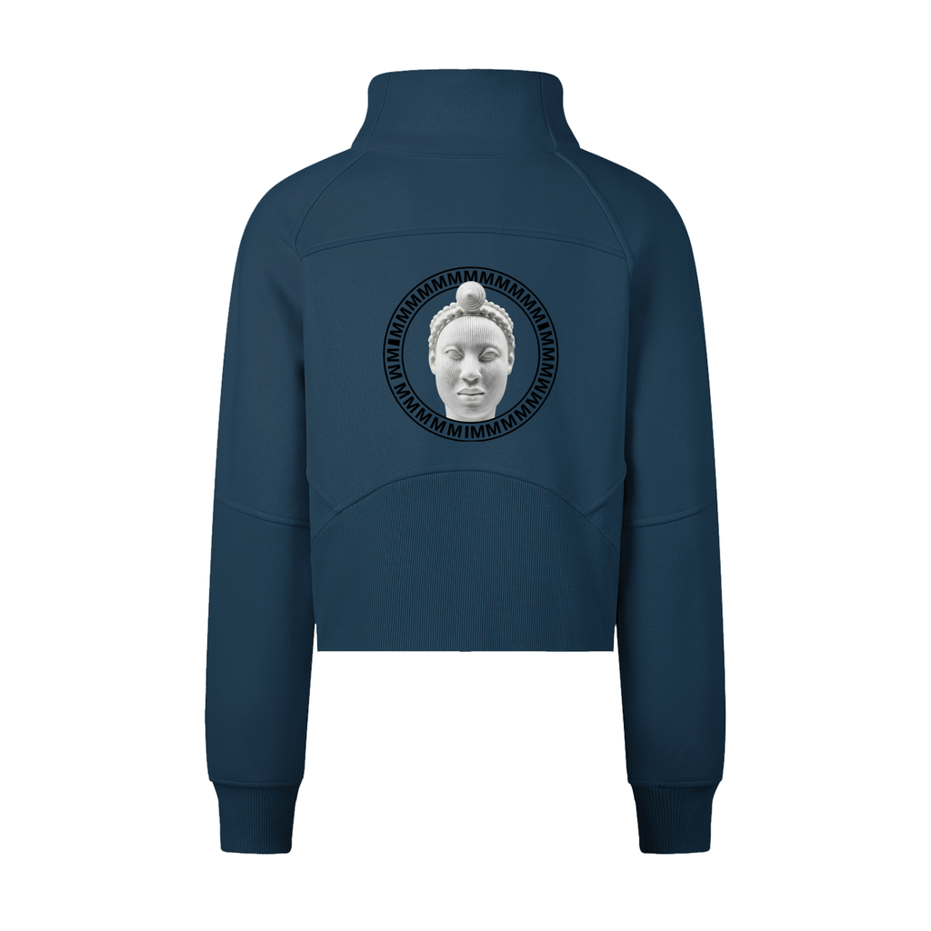 CROPPED HALF-ZIP SWEATSHIRT