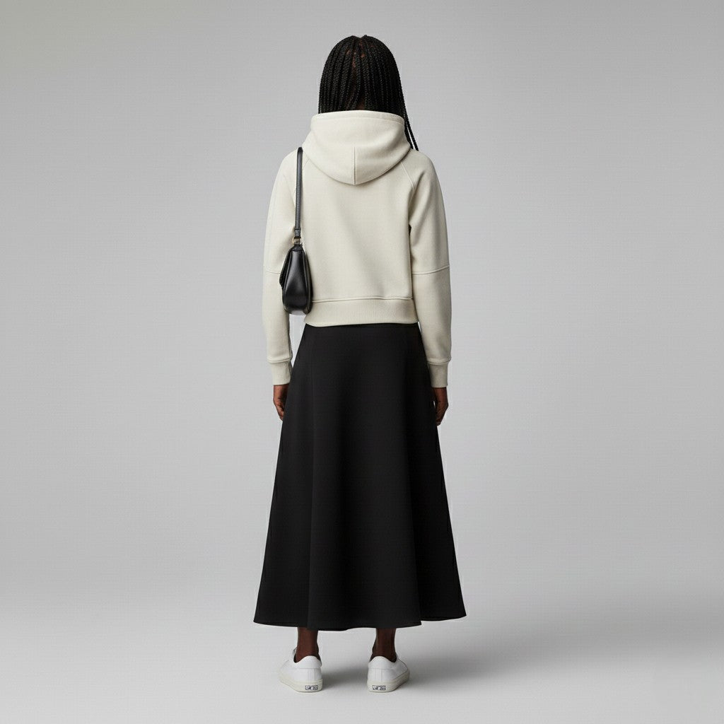 CROPPED HALF-ZIP HOODIE