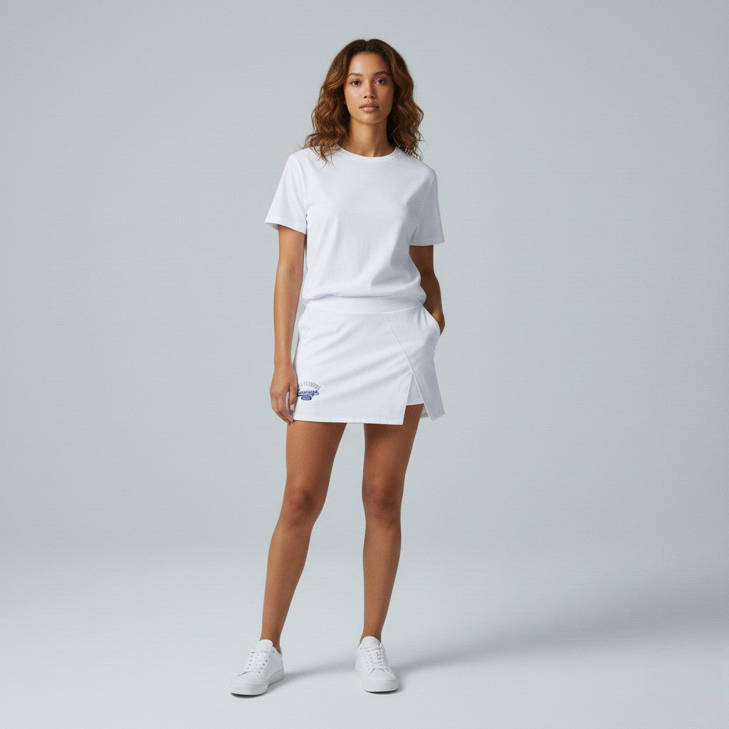 High-Waist Pocketed A-Line Skirt