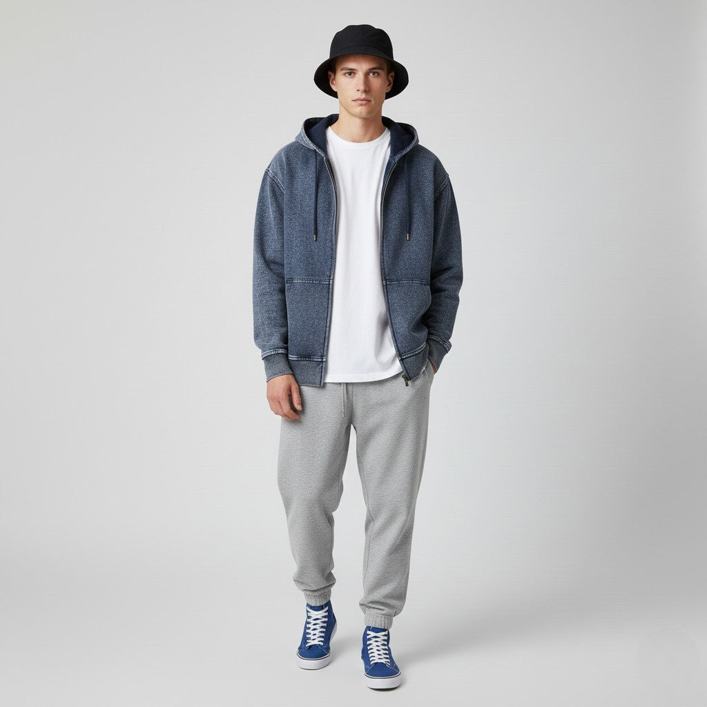 OVERSIZED ZIP-UP HOODIE