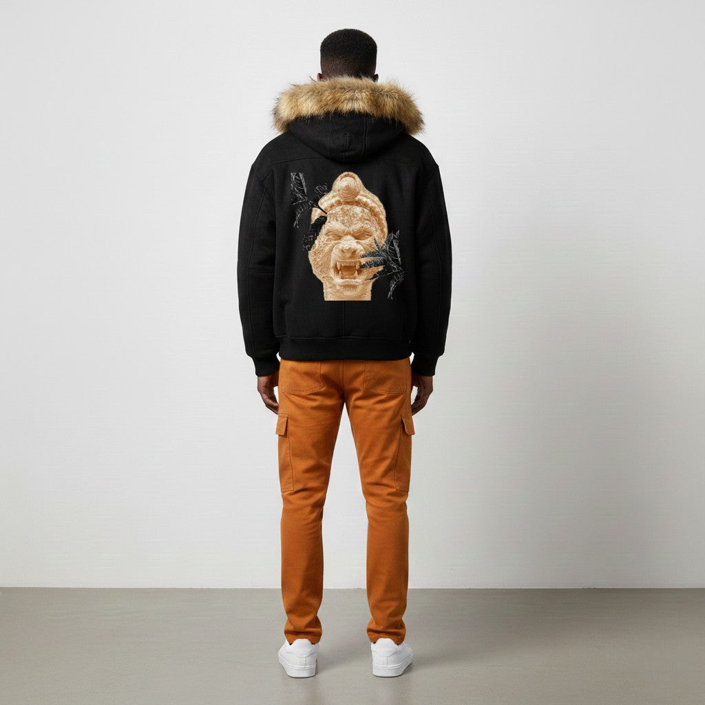 DETACHABLE FUR HOODIE