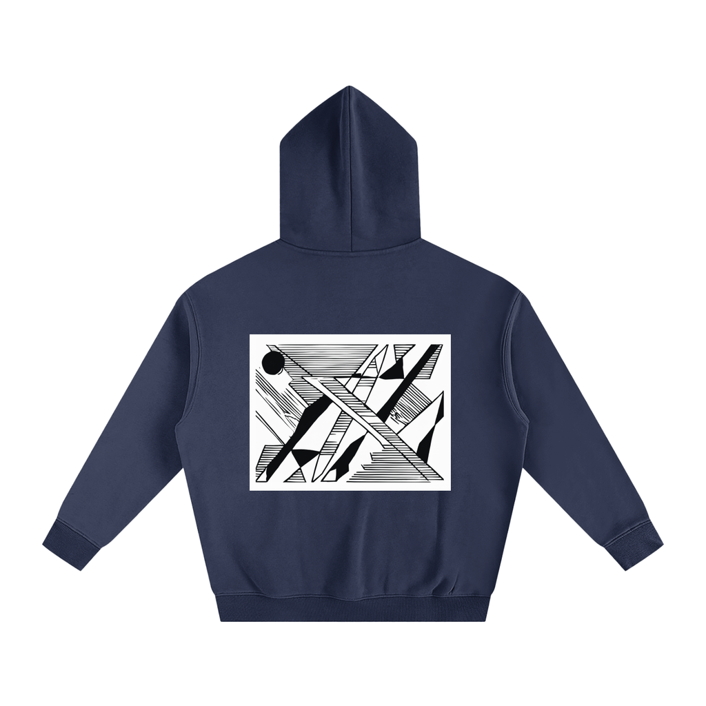 MEN'S OVERSIZED FLEECE HOODIE WITH GRAPHIC PRINT