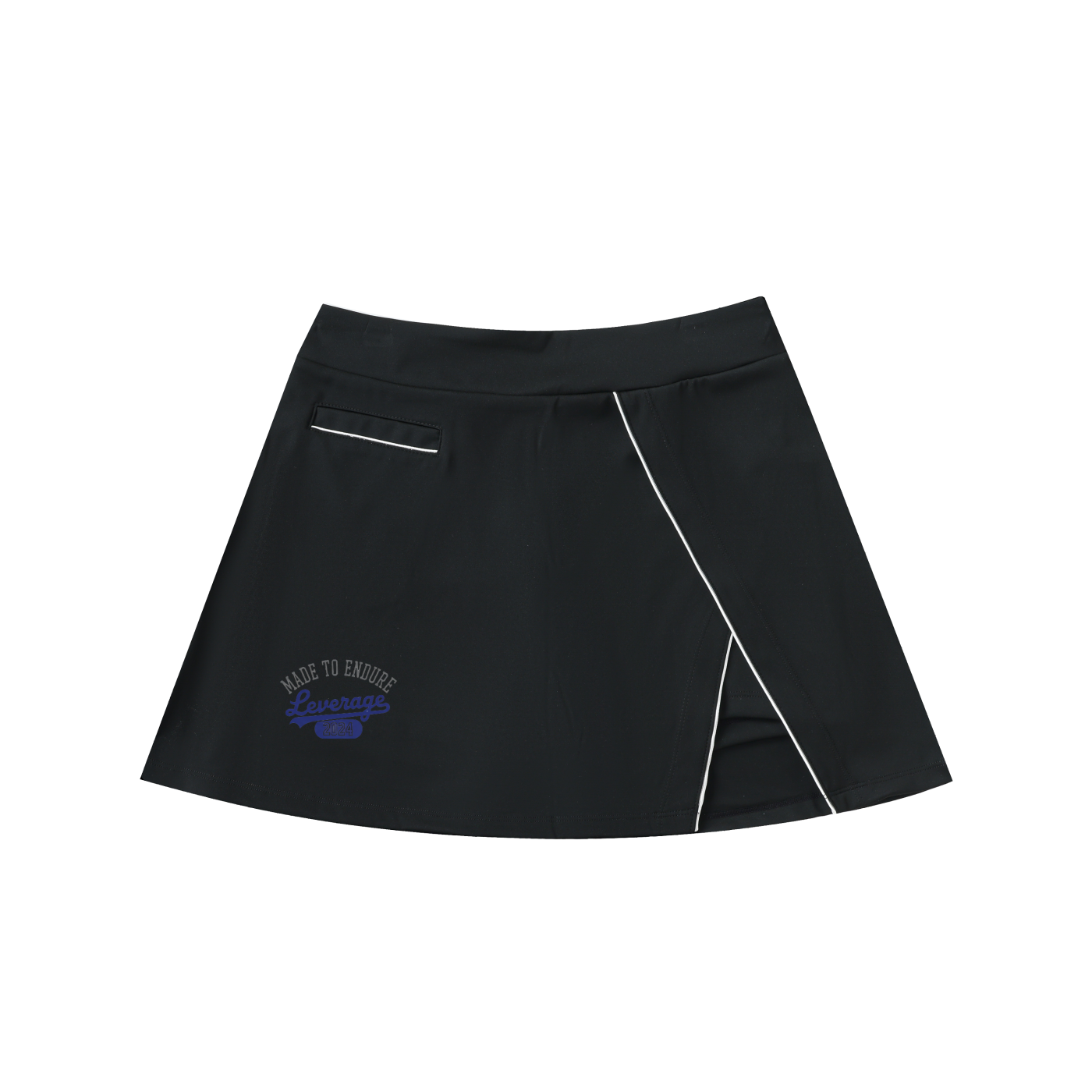 High-Waist Pocketed A-Line Skirt