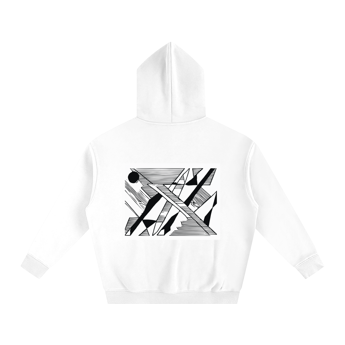 MEN'S OVERSIZED FLEECE HOODIE WITH GRAPHIC PRINT