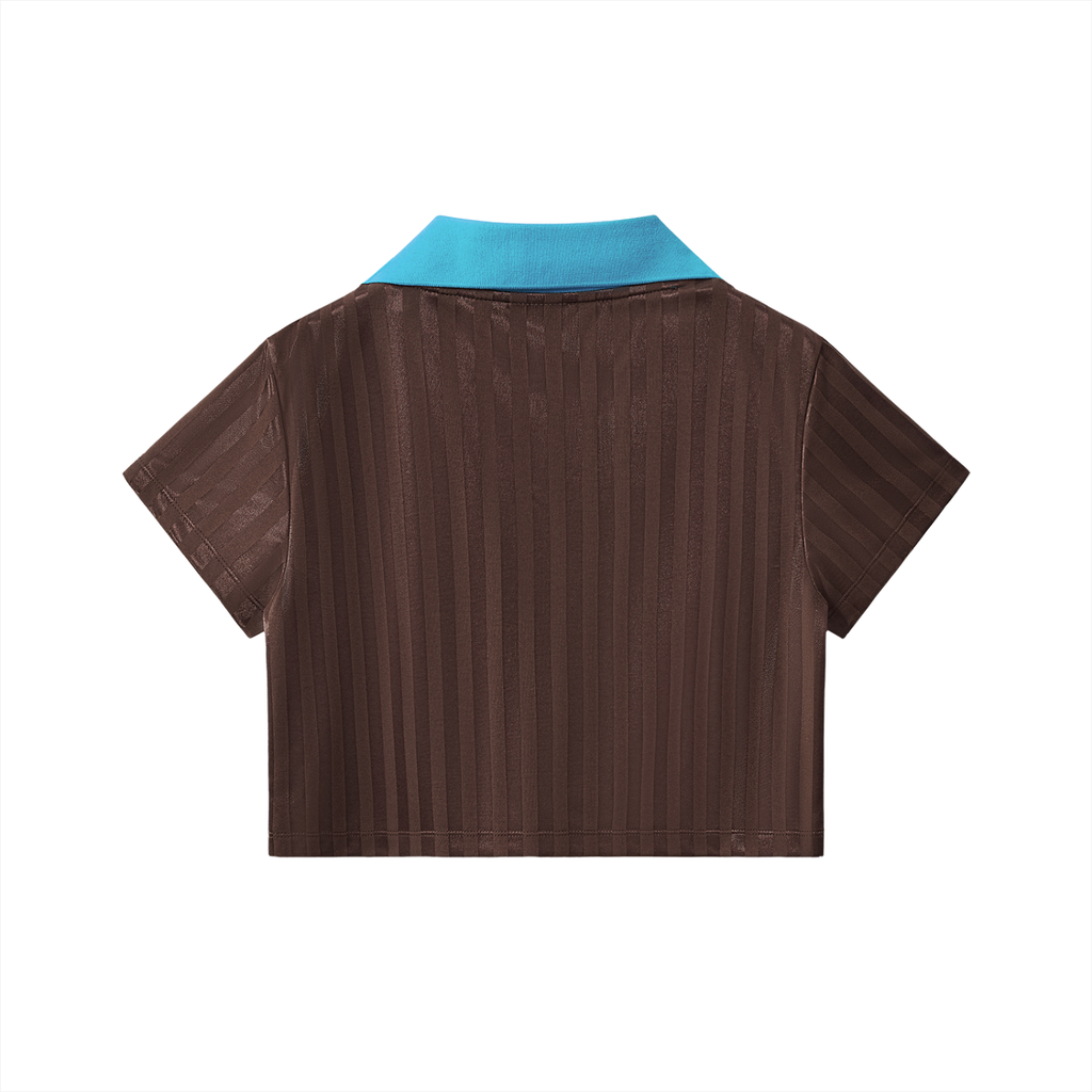 STRIPED CROPPED JERSEY