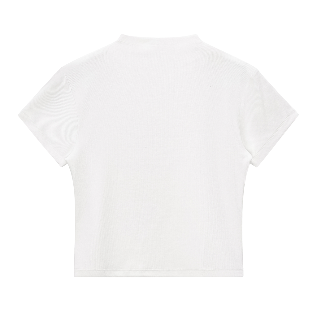 WOMEN'S SLIM FIT MOCK NECK T-SHIRT