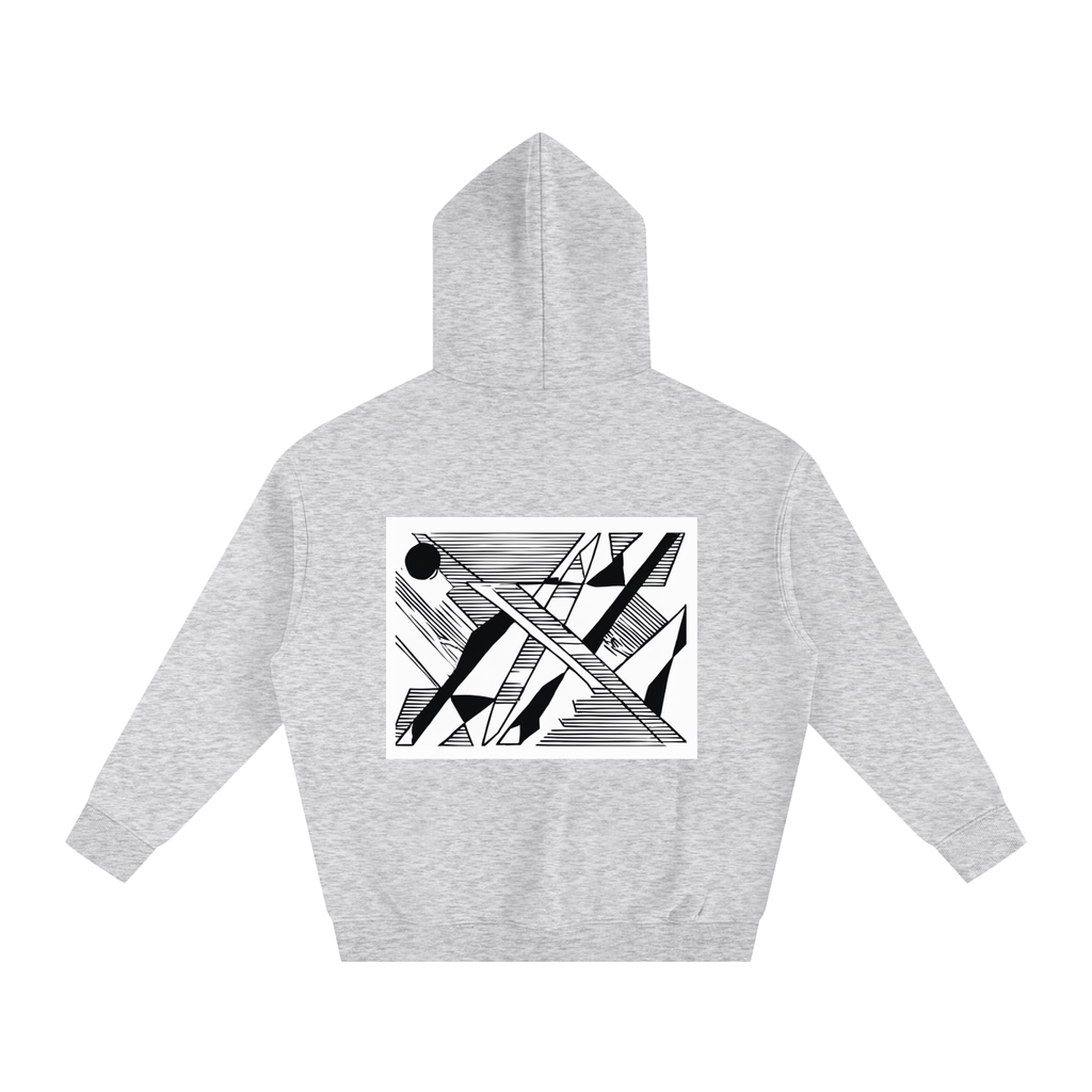 MEN'S OVERSIZED FLEECE HOODIE WITH GRAPHIC PRINT