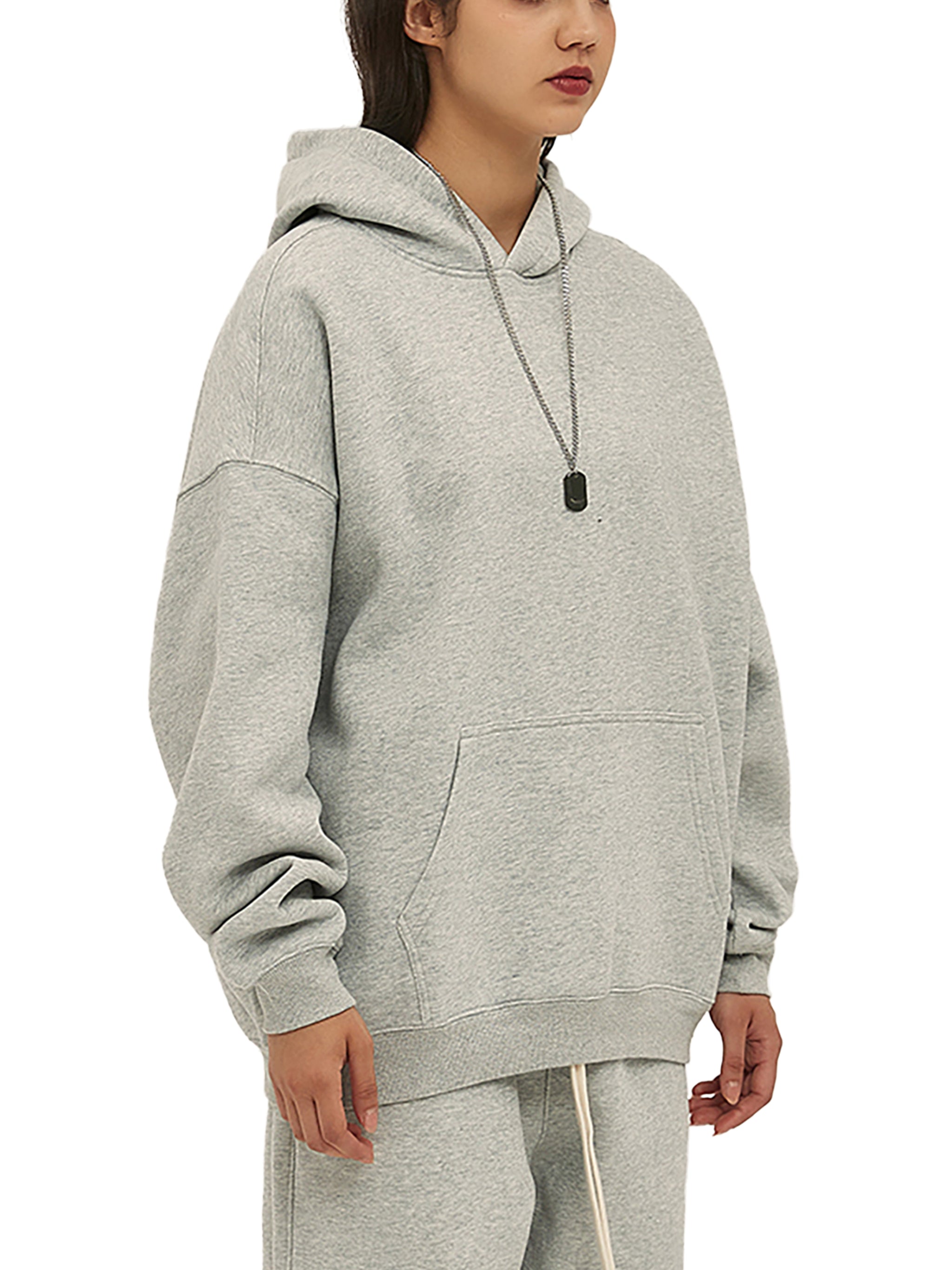 MEN'S OVERSIZED FLEECE HOODIE WITH GRAPHIC PRINT