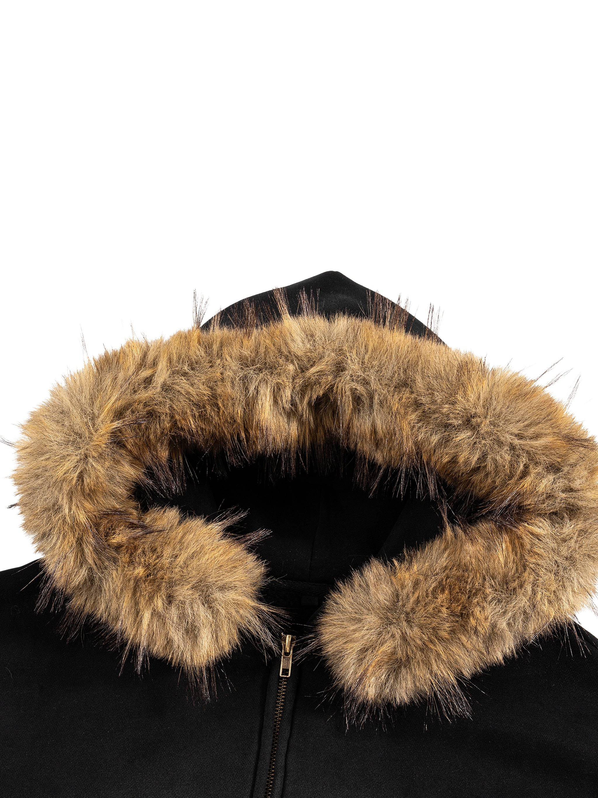 BRONZE HEAD FUR HOODIE